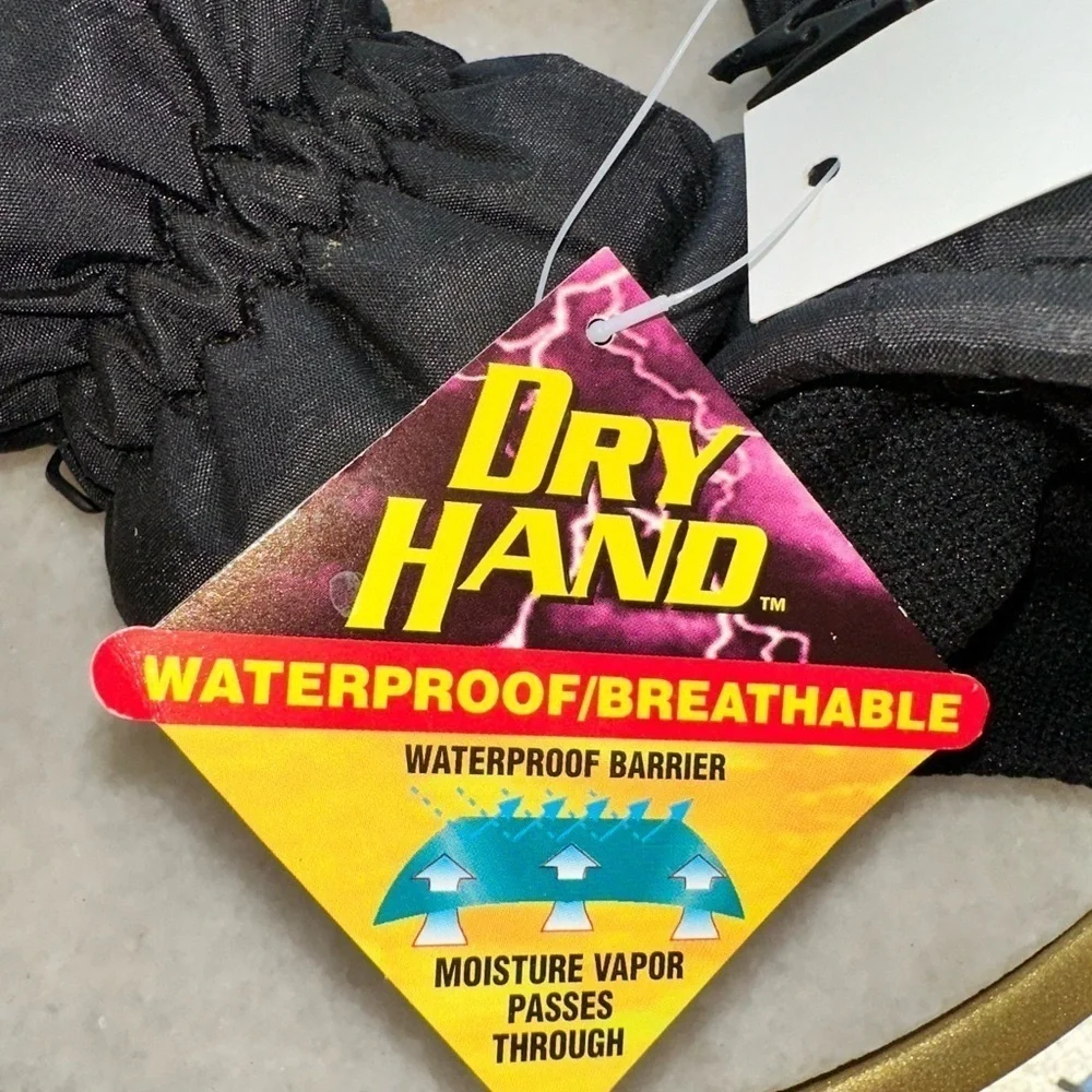 3/$25 Seirus Dry Hand Waterproof Breathable Kids Black Glove Insert - Small 8